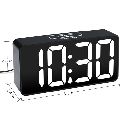 DreamSky Small Digital Alarm Clock for Bedroom, Large Big Numbers Display photo 7