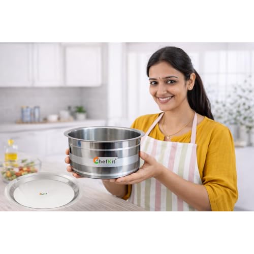 Image of Sumeet Stainless Steel Belly Shape 4 Pc Tope /Cookware /Pot Set with Lid Capcity - 0.5L,1L,1.5,2L