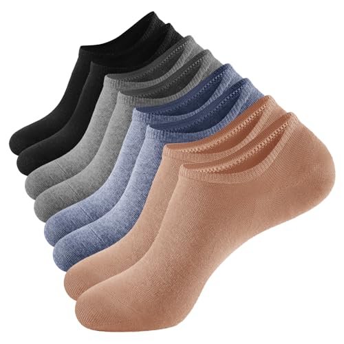 J-BOX Cotton Athletic Quarter Ankle Socks 8/10 Pack - Breathable Cushioned for Running, Gym & Daily Wear