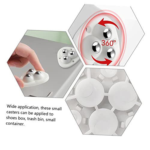 Roulettes adhésives pour boîtes de rangement pivotantes et mini - 2
