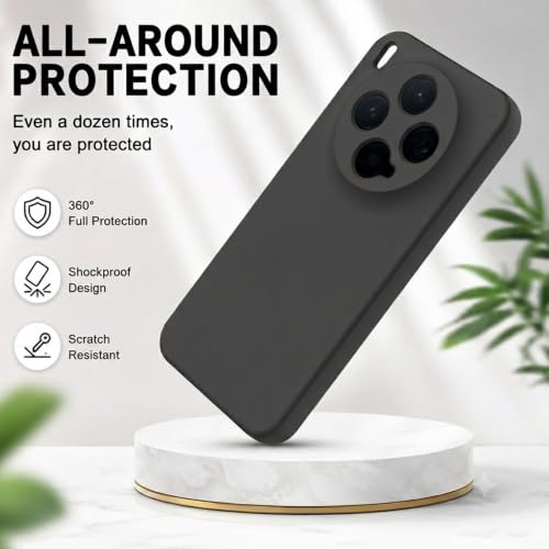 Image of Back Cover for Vivo X300 5G | Full Camera Protection | Premium Liquid Silicon Case | Flexible Bumper Case for Vivo X300 5G (Black)