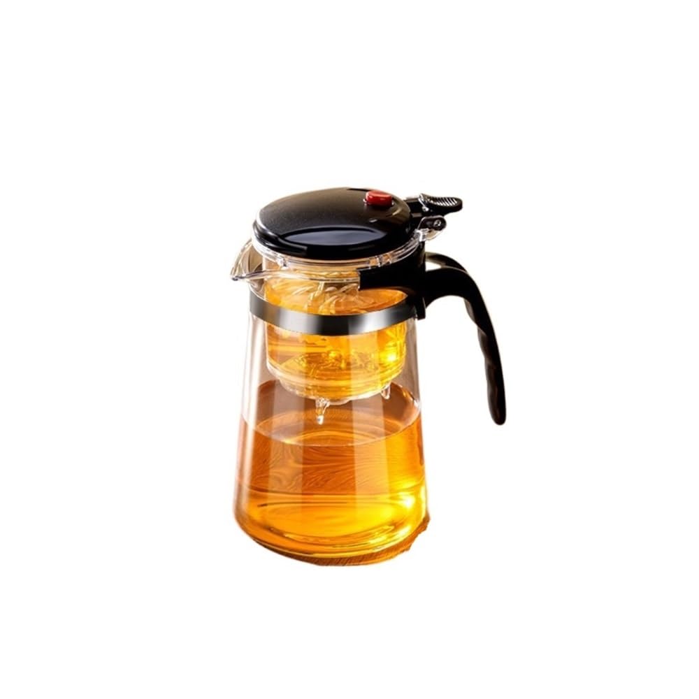 Teekanne, Hochtemperaturbeständiger Teebereiter aus Glas mit Sieb – Easy Brew Mug