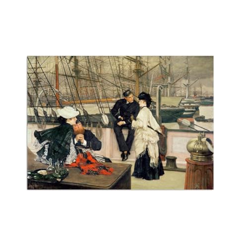 Tableau sur toile James Tissot reproduction peinture à l'huile salon 80x120cm