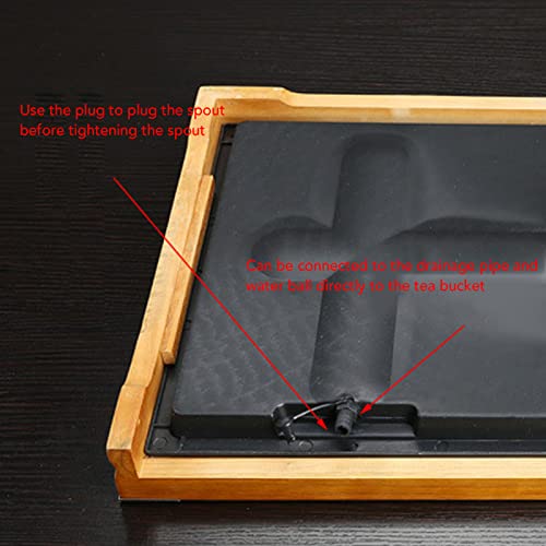 Table de thé de grande capacité contre les débordements d'eau noir