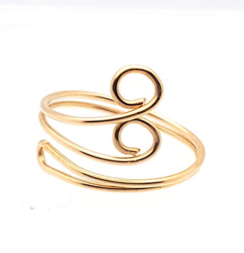 Toe Ring Swirl - 14 Kt Gold Filled or Sterling silver - Adjustable