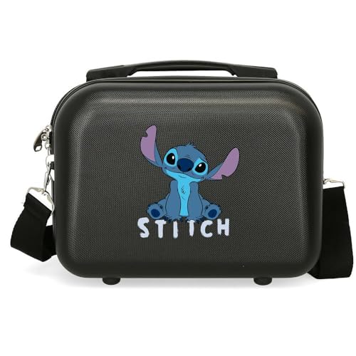 Disney Valigia per bambini rigida Chiusura a combinazione Laterale 4 ruote Bagagli a Mano è realizzato in ABS, un materiale rigido e leggero., Stitch carino, Trousse