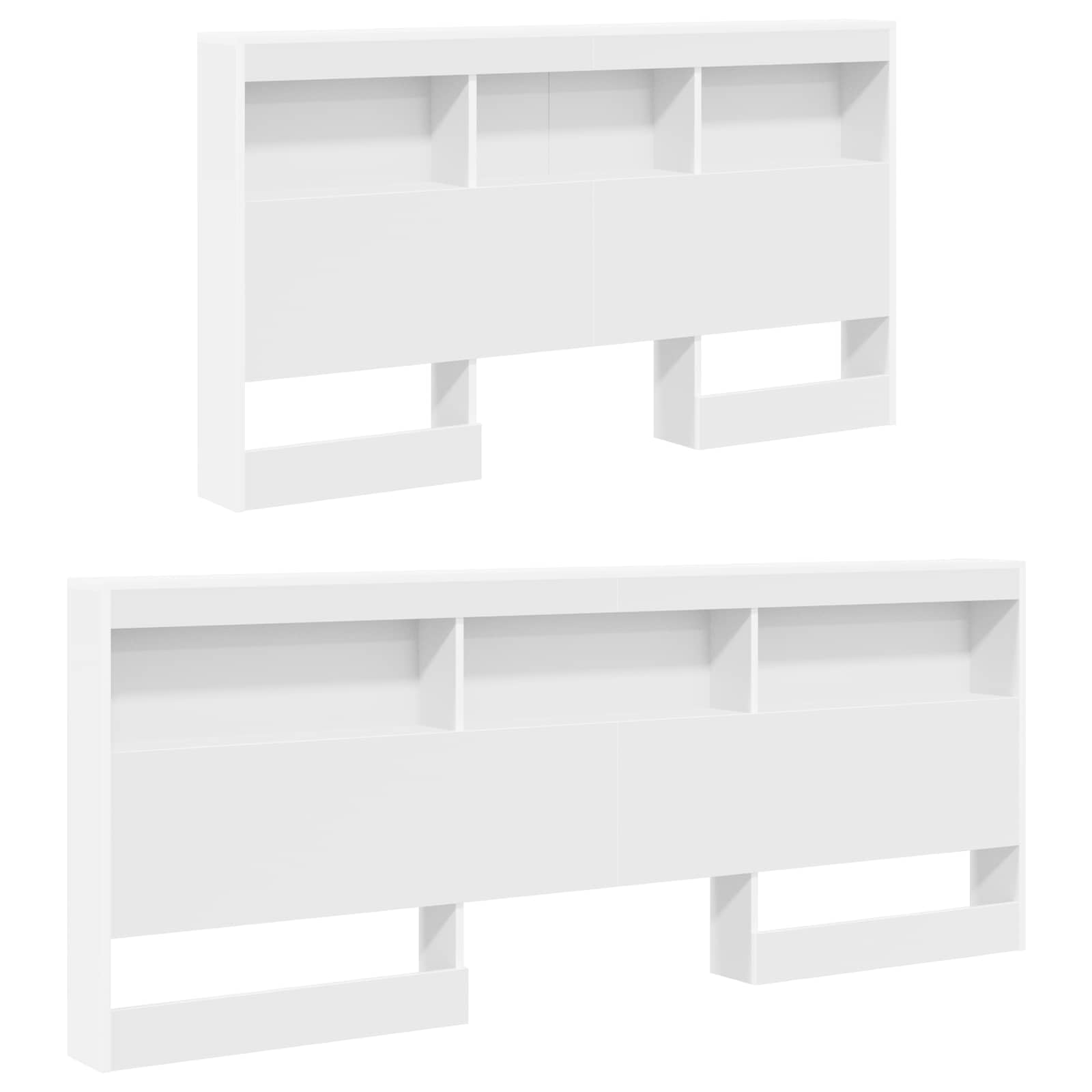 Tête de lit de rangement en bois avec étagère, 140 cm, moderne, durable, avec station de charge, pour chambre à coucher