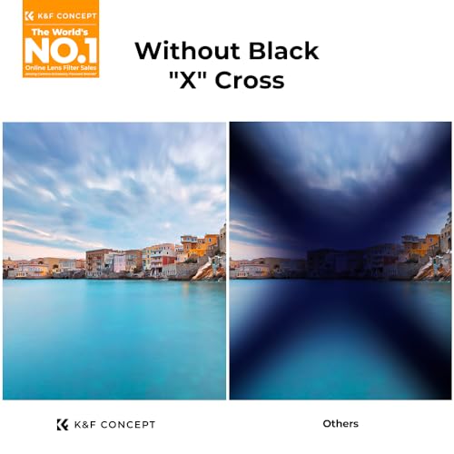 Image of K&F CONCEPT 49mm Variable ND Filter Adjustable Fader Neutral Density ND2 - ND32 Filter, NO Spot X Black X Issue, MRC 28-Layer, Ultra Slim, Waterproof (Nano-X Series)