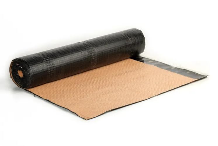 DSTOCK60 - Rouleau de chape bitume paxalu Terracotta – Largeur 1 m – Découpe au mètre - Etanchéité souple pour toiture, cabane, niche... (0.5 mètre)