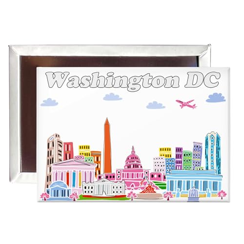 Imán decorativo rectangular Washington DC Beary Blu