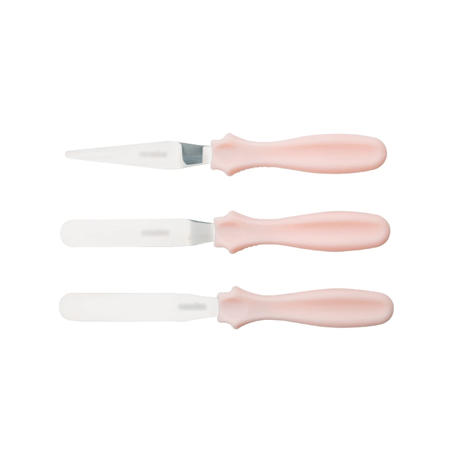 caihuashopping Teigschaber 3-teilige Kuchen Spatel Set Edelstahl Backen Spatel mit Kunststoffgriff Creme Spatel Mehrzweck Backwerkzeug Spatel Spatel