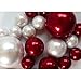 Easy Elegance by JellyBeadZ - Unique Red and White Pearl Beads Including 12 Gram Pack Clear JellyBeadZ for Wedding Centerpieces and Decoration