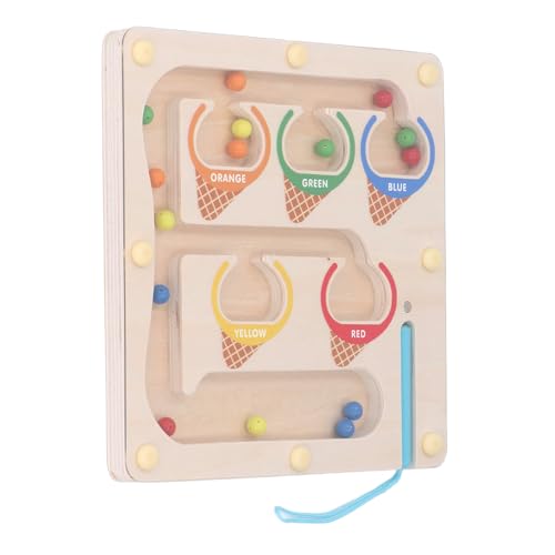 Syrisora ​​Magnético Labirinto de Cores e Números Ímã de Madeira Correspondência de Cores Contando P