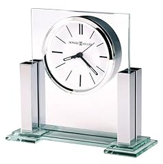 Howard Miller Metropolitan Tabletop Clock – Glass & Metal Alarm Clock with Polished Silver Columns photo Howard Miller Metropolitan Tabletop Clock – Glass & Metal Alarm Clock with Polished Silver Columns