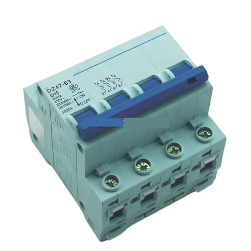 Disyuntor MCB 4P 40A D 240V 415V magnetotérmico tetrapolar para carril DIN