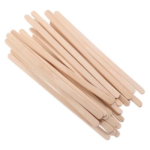 Ipetboom 100Pcs Wooden Sticks for Hair Removal Applicator Tool Edge Waxing Spatula Thickened Design for Body and Eyebrow Waxing