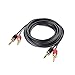 Cable Matters Heavy Duty 12 AWG Speaker Wire - 12ft, Single OFC Speaker Cable with Banana Plugs, Black