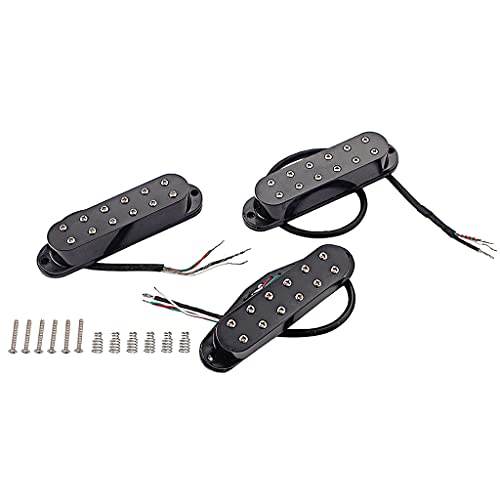 Micro humbucker guitare polyvalent Alnicov lot de 3 noir SSS configuration