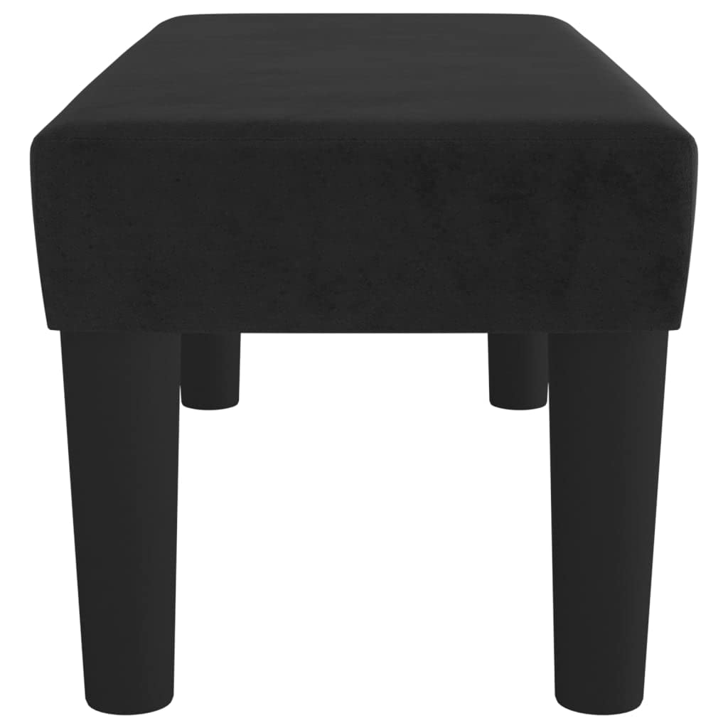 Banc Noir 70x30x30 cm Velours, Banquette à Chaussures pour Entrée, Chambre, Salon, Salle de Bain, Cuisine