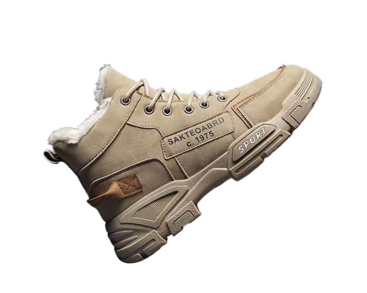 Men's Fashion Sneaker-Style Winter Snow Boots with Warm Fleece Lining, Anti-Slip Outdoor Casual Hiking Short Boots, PU Upper & PVC Sole, Round Toe - Fall/Winter Collection