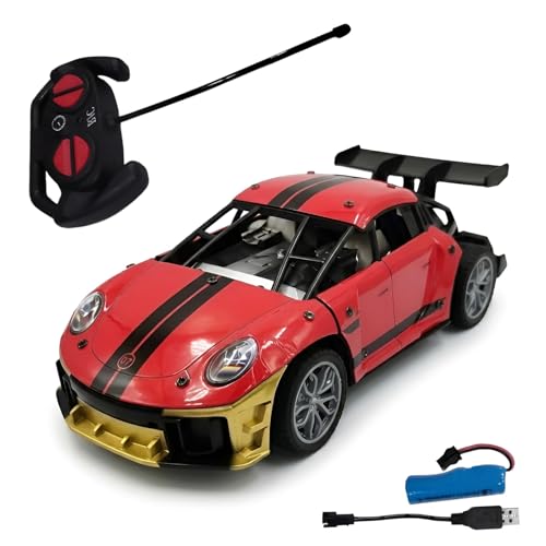 Image of WireScorts Die Cast Racing Car for Kids, Rechargeable RC Car for Kids with Light, High Speed RC Car for Boys, Metal Die Cast Racing Car for Boys with Light, Pack of 1, Multi Color