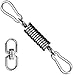 N/C Kit de suspensión de Resorte de Hamaca para Columpio, Resorte de suspensión de Techo, Juego de Columpio de Silla de Hamaca con 2 Hebillas, Gancho Giratorio de 360 ​​°, Soporte de Carga 250 kg