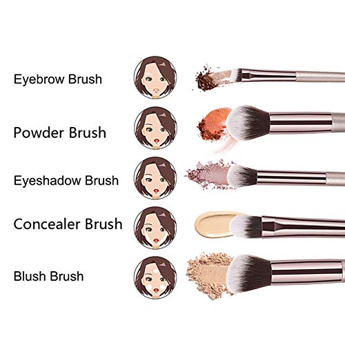 Bbl 4Pcs Luxury Champagne Gold Makeup Brush Set, Premium Synthetic Foundation Blending Powder Liquid Cream Buffing Tapered Concealer Contour Face Kabuki Make Up Brushes Cosmetics Tools Applicator #TOP2