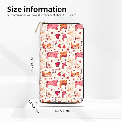 Wallet Women - Heart Cowboy Boots Print Leather Wallet Large Capacity Bifold Long Ladies Wallets With Zipper2