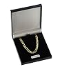 Mens 9ct Gold 4mm Flat Bevelled Curb Chain Necklace 22 Inch Long #3