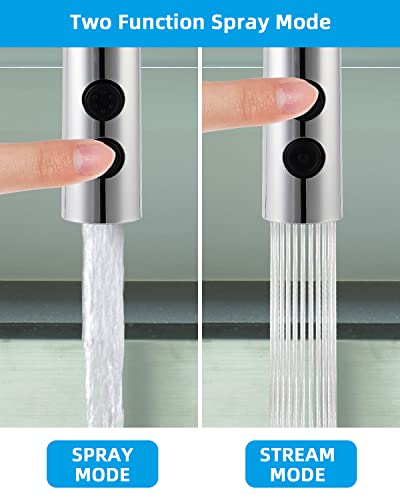 image for Hibbent Pull Out Sink Sprayer, 2 Function Kitchen Faucet Head, Bathroo