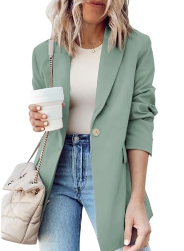 Womens 2024 Fashion Spring Lapel Collar Buttons Blazer Jackets for Women Business Casual