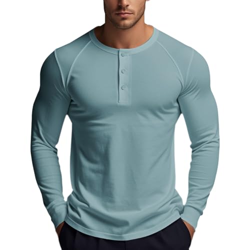 T-shirt basique Henley pour homme idéal week-end décontracté et sport en extérieur