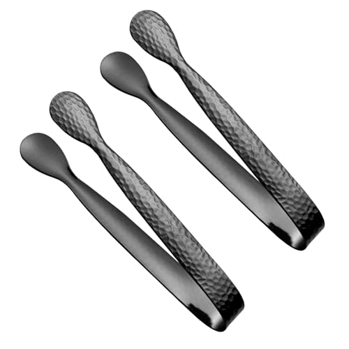 Montesy Pack of 2 Stainless Steel Ice Tongs Sugar Cube Tongs for Parties and Daily Use in Kitchen Ice Bucket