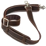 Enwaen Full Grain Leather Bag Strap Replacement - Adjustable Shoulder Strap for Messenger Briefcase Duffle Crossbody Bags