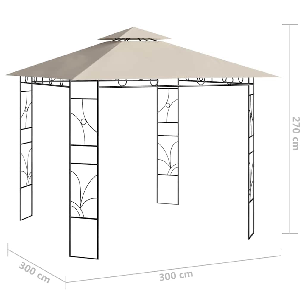 Pawilon kremowy 3x3x2,7 m