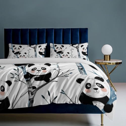 Parure de lit panda en microfibre douce et anti-transpiration - 8