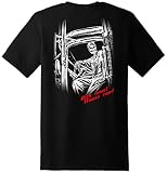 Diesel Life T-Shirts - Trucker Skeleton - Short Sleeve Novelty Tee - XL Black/Red