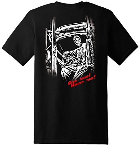 Diesel Life T-Shirts - Trucker Skeleton - Short Sleeve Novelty Tee - Xl Black/Red #TOP1