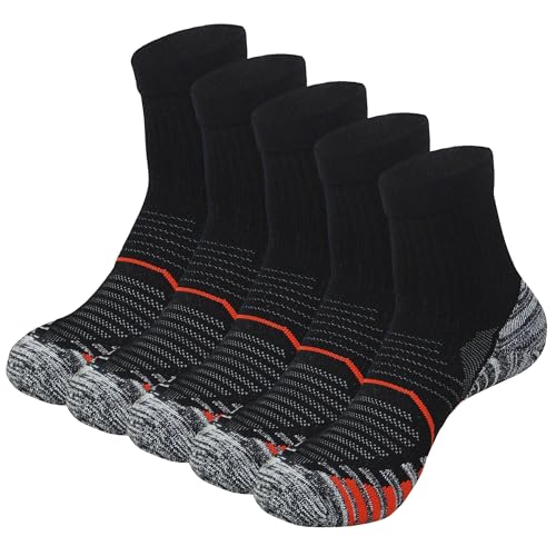 Men's and Women's Anti Blister Odor Control Cushioned Ankle Low Cut/Quarter Crew Athletic Running and Cycling Socks - Main Image