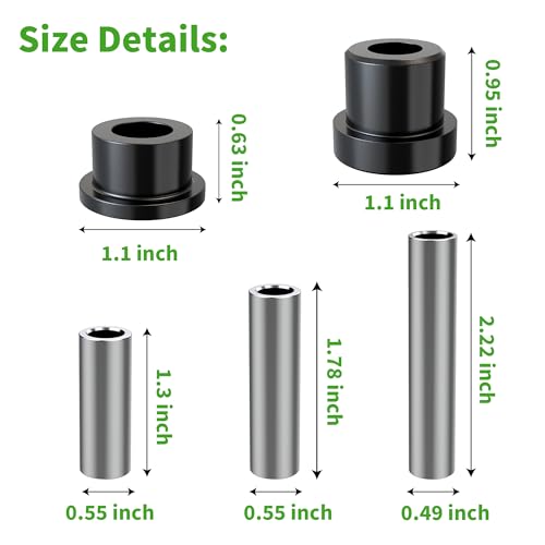 10L0L Front Leaf Spring & Upper A Arm Bushing Kit for Club Car DS Golf Cart 1992-up, Replace OEM 1016346 1016349 1016350 1012303 1015583