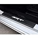 wowowa 4 pièces Autocollants de Plaque de seuil de Porte de Voiture étanche, Protecteur en Fiber de Carbone Autocollant de Style Accessoires de Voiture intérieur pour Jeep Grand Cherokee SRT