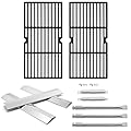 Grill Parts for Oklahoma Joes Longhorn Combo 3-Burner Charcoal Gas Smoker Grill 15202029, for Oklahoma Joe Grill Grates, for Oklahoma Joe Smoker Heat Deflector Baffle Plate, for Oklahoma Joe Burner