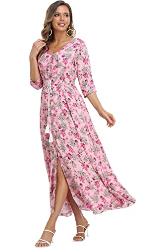 Image of Casual Summer Dresses for Women 2026 Maxi Dress Flowy Bohemian Beach Party
