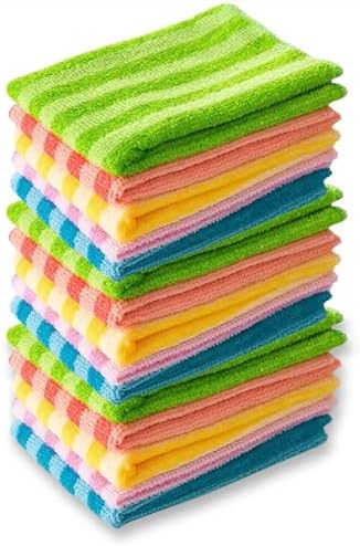 Kit 15 Panos De Limpeza Flanela Microfibra Alta Absorção Multiuso...