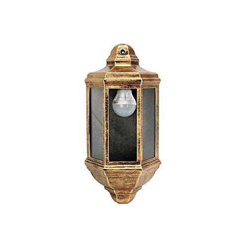 Applique murale extérieure étanche en verre et aluminium noir E27