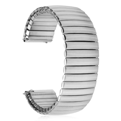 Correa elástica Heartkent de acero inoxidable duradero para relojes de 20mm