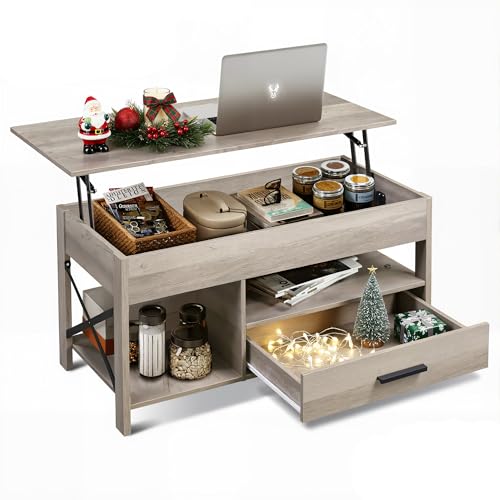 WLIVE Coffee Table, 39" Lift Top Coffee Table with Hidden