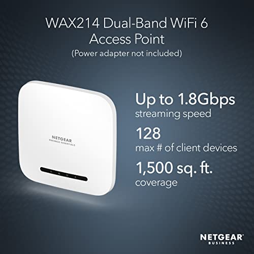 Netgear WAX214 WLAN Access Point – PoE, WiFi 6, Dualband