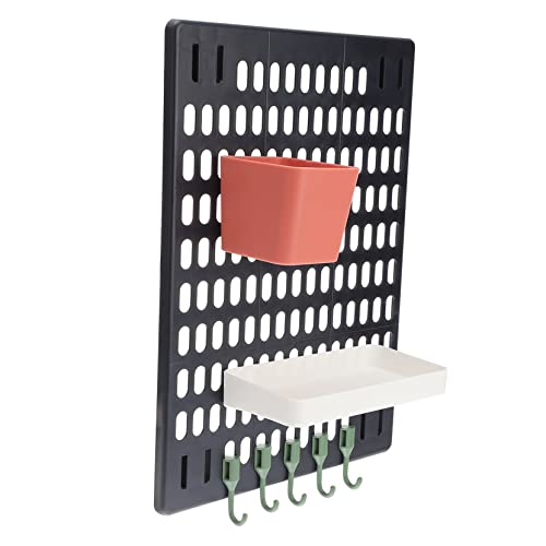 Cabilock 1 Set Pegboard Organizer Punch Wall Mounted Storage with Material Includes Board and Hooks for Craft and Home Use