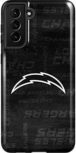 Skinit Pro Phone Case Compatible with Galaxy S21 Plus 5G - Officially Licensed NFL Los Angeles Chargers Black & White Design